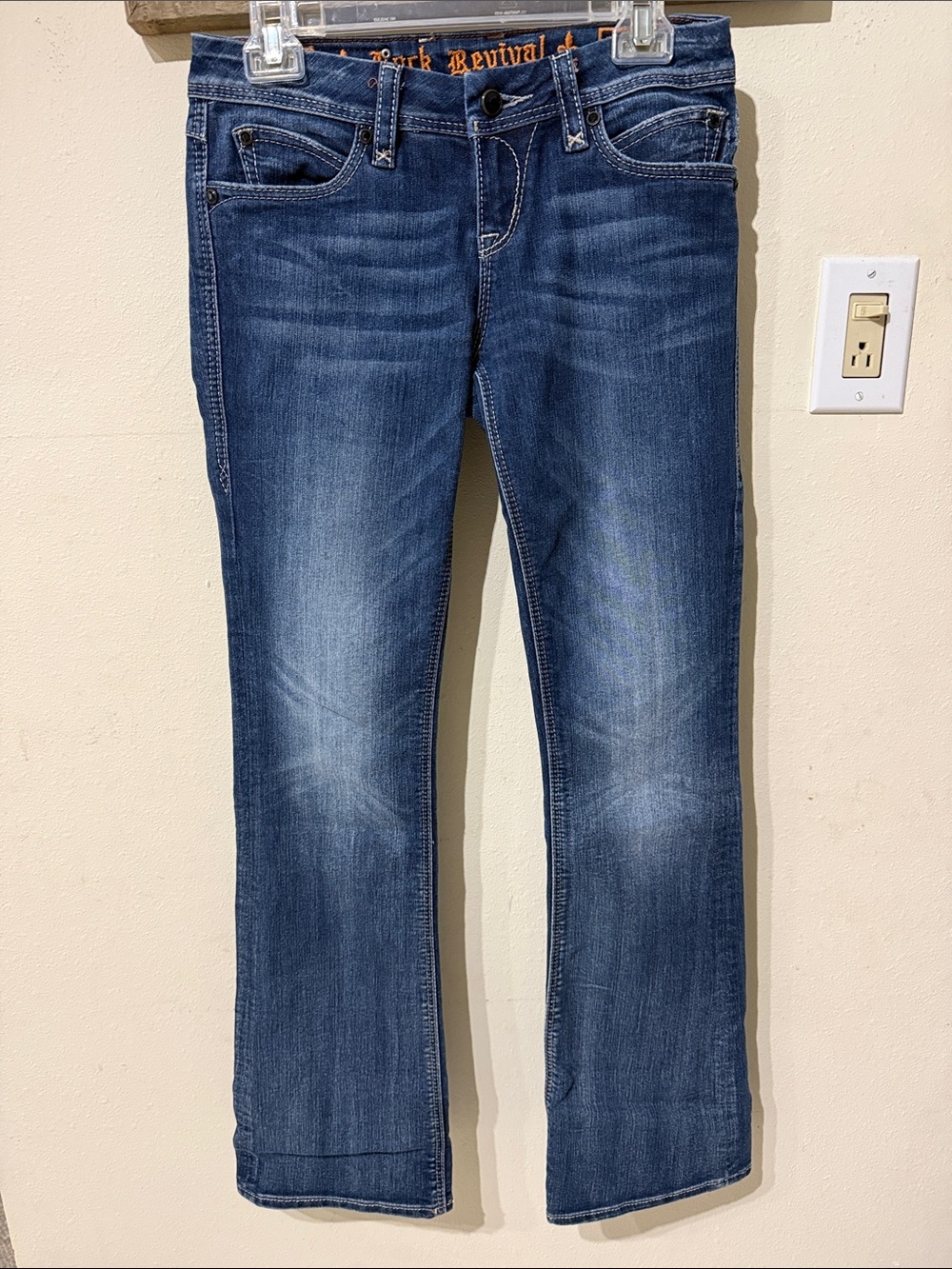 Rock Revival Charlotte Easy Boot Medium Blue Denim Jeans